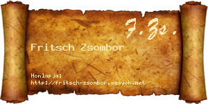 Fritsch Zsombor névjegykártya